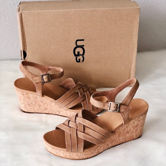 ugg cork wedge sandals